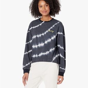 Hurley Blue and Cream Tie-Dye Top